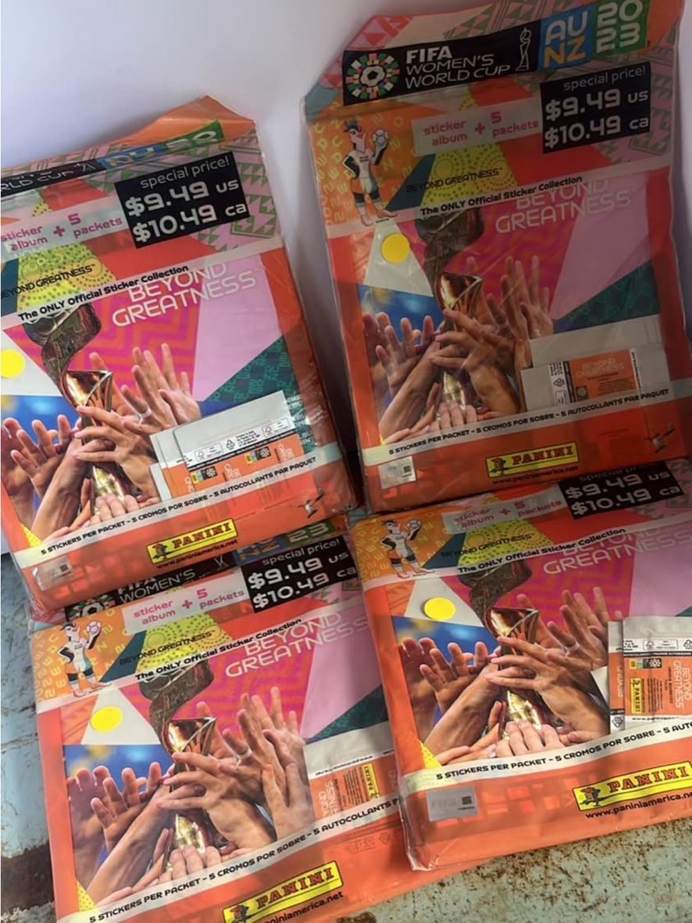 2023 AU/NZ Panini FIFA Woman’s World Cup Sticker Album lot of 4